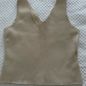 Bailey 44 Ribbed Cream Tank SZXL